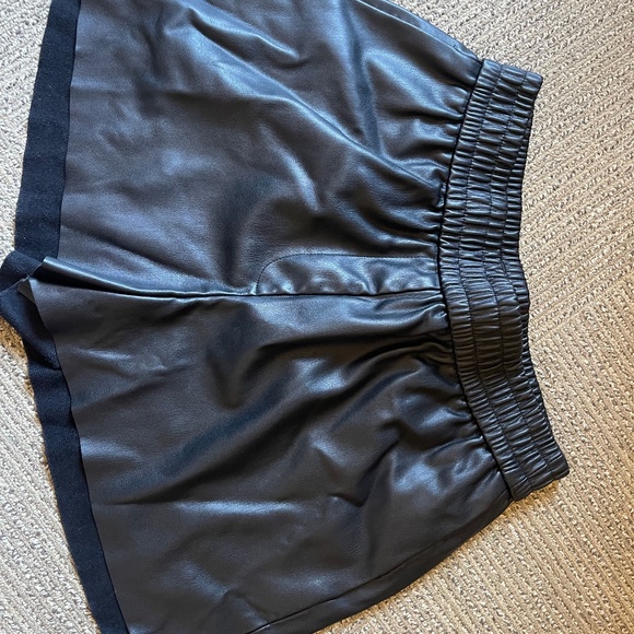 Black Leather Shorts - Picture 2 of 2